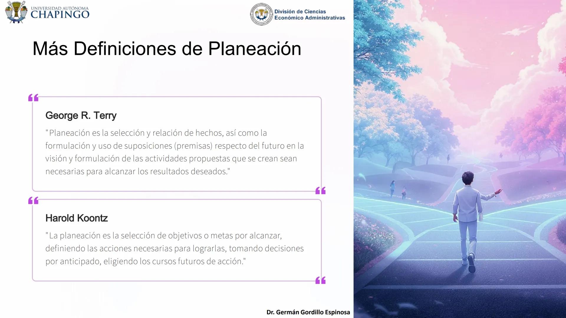 UNIVERSIDAD AUTÓNOMA
CHAPINGO
División de Ciencias
Económico Administrativas
Administración: Fundamentos
de Planeación
Este curso explora lo