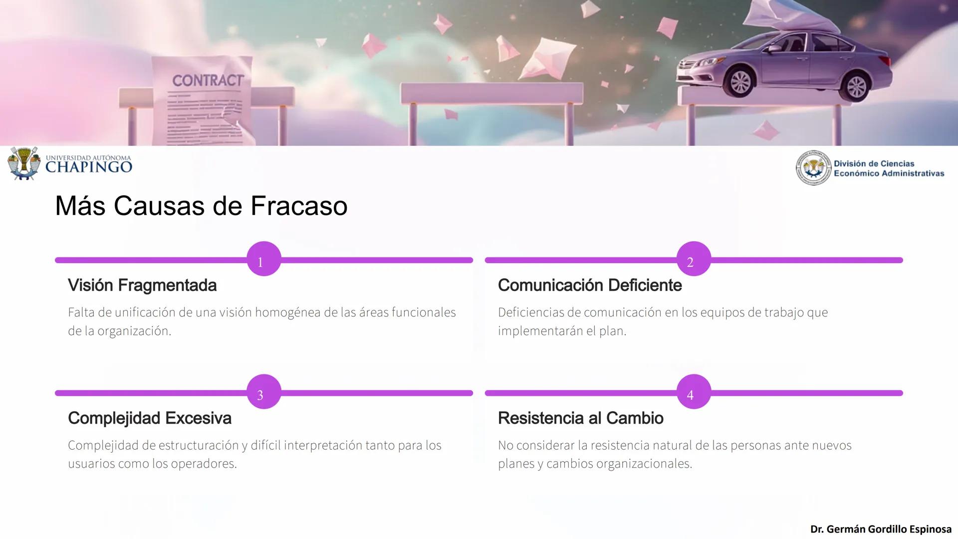 UNIVERSIDAD AUTÓNOMA
CHAPINGO
División de Ciencias
Económico Administrativas
Administración: Fundamentos
de Planeación
Este curso explora lo