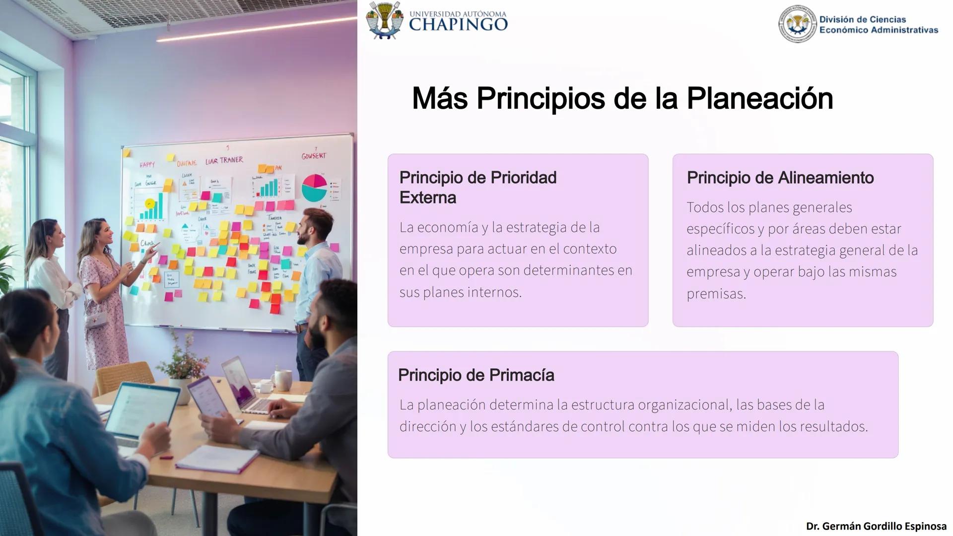 UNIVERSIDAD AUTÓNOMA
CHAPINGO
División de Ciencias
Económico Administrativas
Administración: Fundamentos
de Planeación
Este curso explora lo