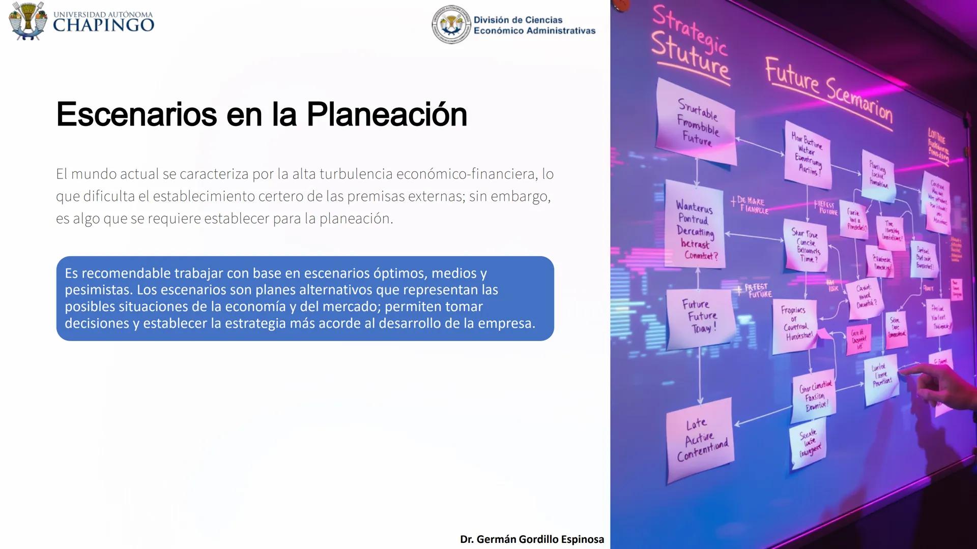 UNIVERSIDAD AUTÓNOMA
CHAPINGO
División de Ciencias
Económico Administrativas
Administración: Fundamentos
de Planeación
Este curso explora lo