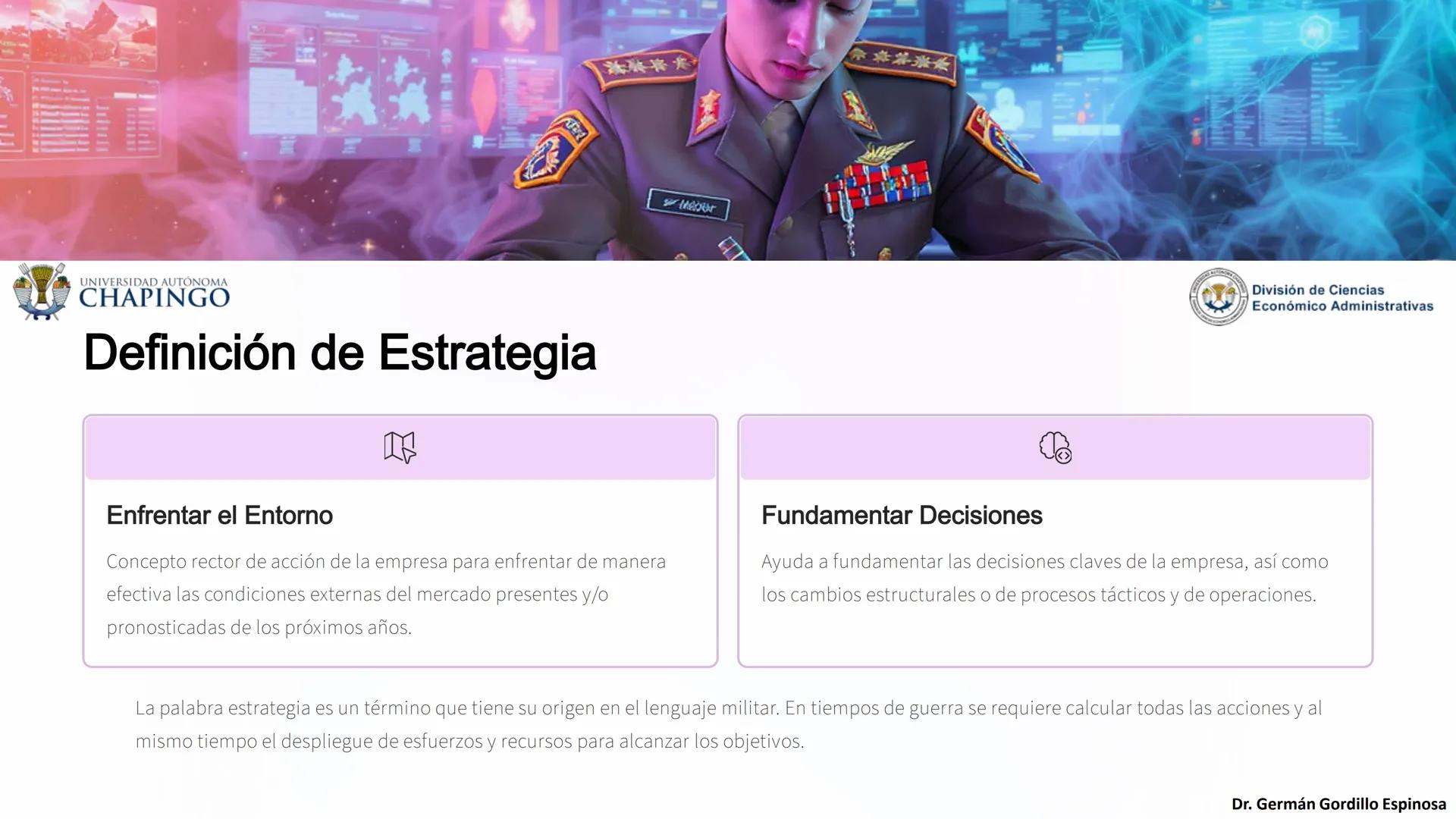 UNIVERSIDAD AUTÓNOMA
CHAPINGO
División de Ciencias
Económico Administrativas
Administración: Fundamentos
de Planeación
Este curso explora lo