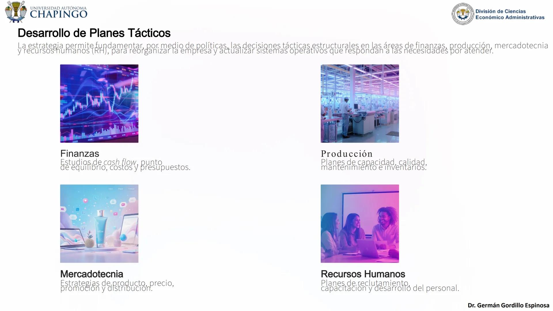 UNIVERSIDAD AUTÓNOMA
CHAPINGO
División de Ciencias
Económico Administrativas
Administración: Fundamentos
de Planeación
Este curso explora lo