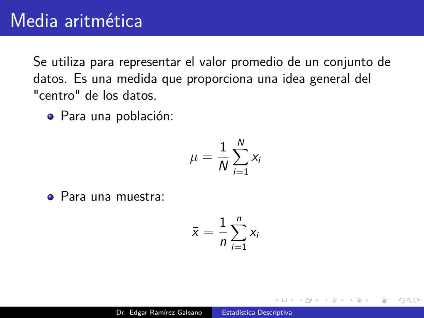 # Estadística Descriptiva
Ingeniería Mecánica Agrícola
Dr. Edgar Ramírez Galeano Conceptos Básicos
En muchas ocasiones, para llevar a cabo