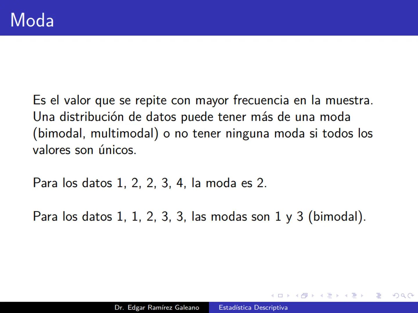 # Estadística Descriptiva
Ingeniería Mecánica Agrícola
Dr. Edgar Ramírez Galeano Conceptos Básicos
En muchas ocasiones, para llevar a cabo