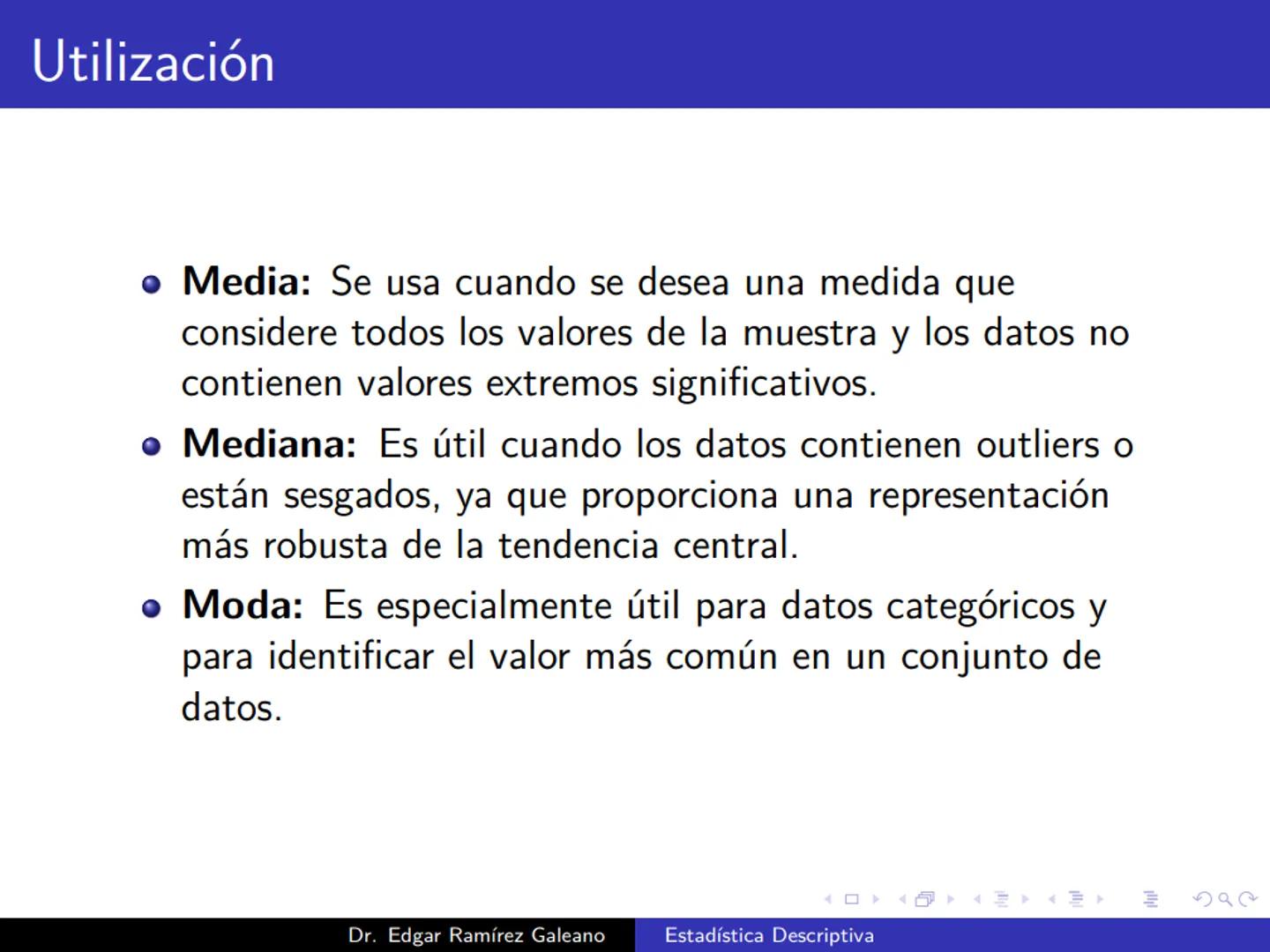 # Estadística Descriptiva
Ingeniería Mecánica Agrícola
Dr. Edgar Ramírez Galeano Conceptos Básicos
En muchas ocasiones, para llevar a cabo