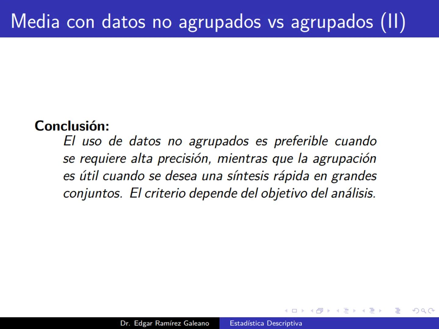 # Estadística Descriptiva
Ingeniería Mecánica Agrícola
Dr. Edgar Ramírez Galeano Conceptos Básicos
En muchas ocasiones, para llevar a cabo