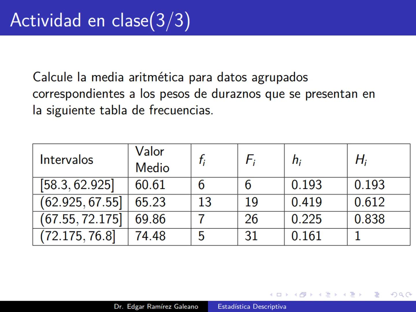 # Estadística Descriptiva
Ingeniería Mecánica Agrícola
Dr. Edgar Ramírez Galeano Conceptos Básicos
En muchas ocasiones, para llevar a cabo