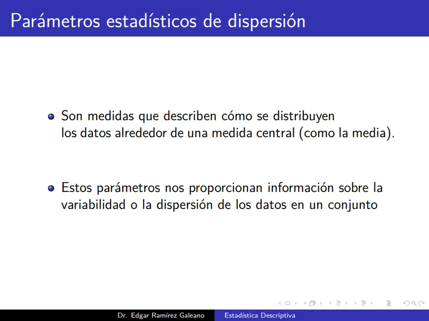 # Estadística Descriptiva
Ingeniería Mecánica Agrícola
Dr. Edgar Ramírez Galeano Conceptos Básicos
En muchas ocasiones, para llevar a cabo