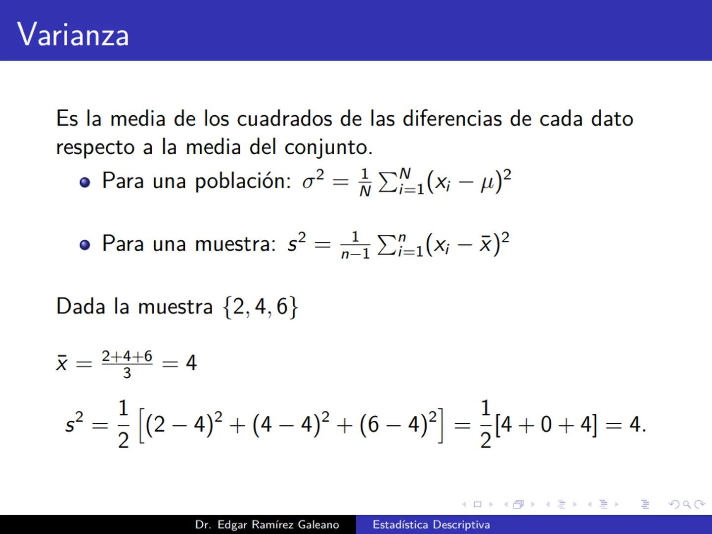 # Estadística Descriptiva
Ingeniería Mecánica Agrícola
Dr. Edgar Ramírez Galeano Conceptos Básicos
En muchas ocasiones, para llevar a cabo