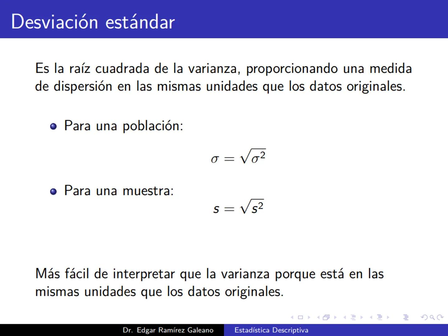 # Estadística Descriptiva
Ingeniería Mecánica Agrícola
Dr. Edgar Ramírez Galeano Conceptos Básicos
En muchas ocasiones, para llevar a cabo