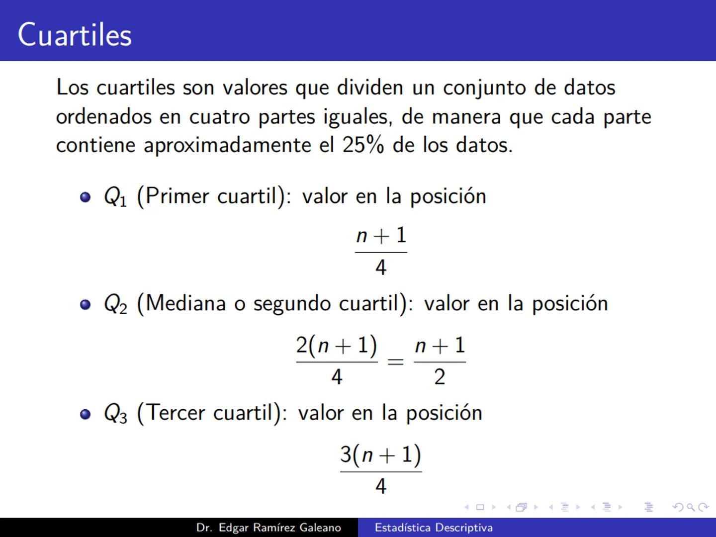 # Estadística Descriptiva
Ingeniería Mecánica Agrícola
Dr. Edgar Ramírez Galeano Conceptos Básicos
En muchas ocasiones, para llevar a cabo