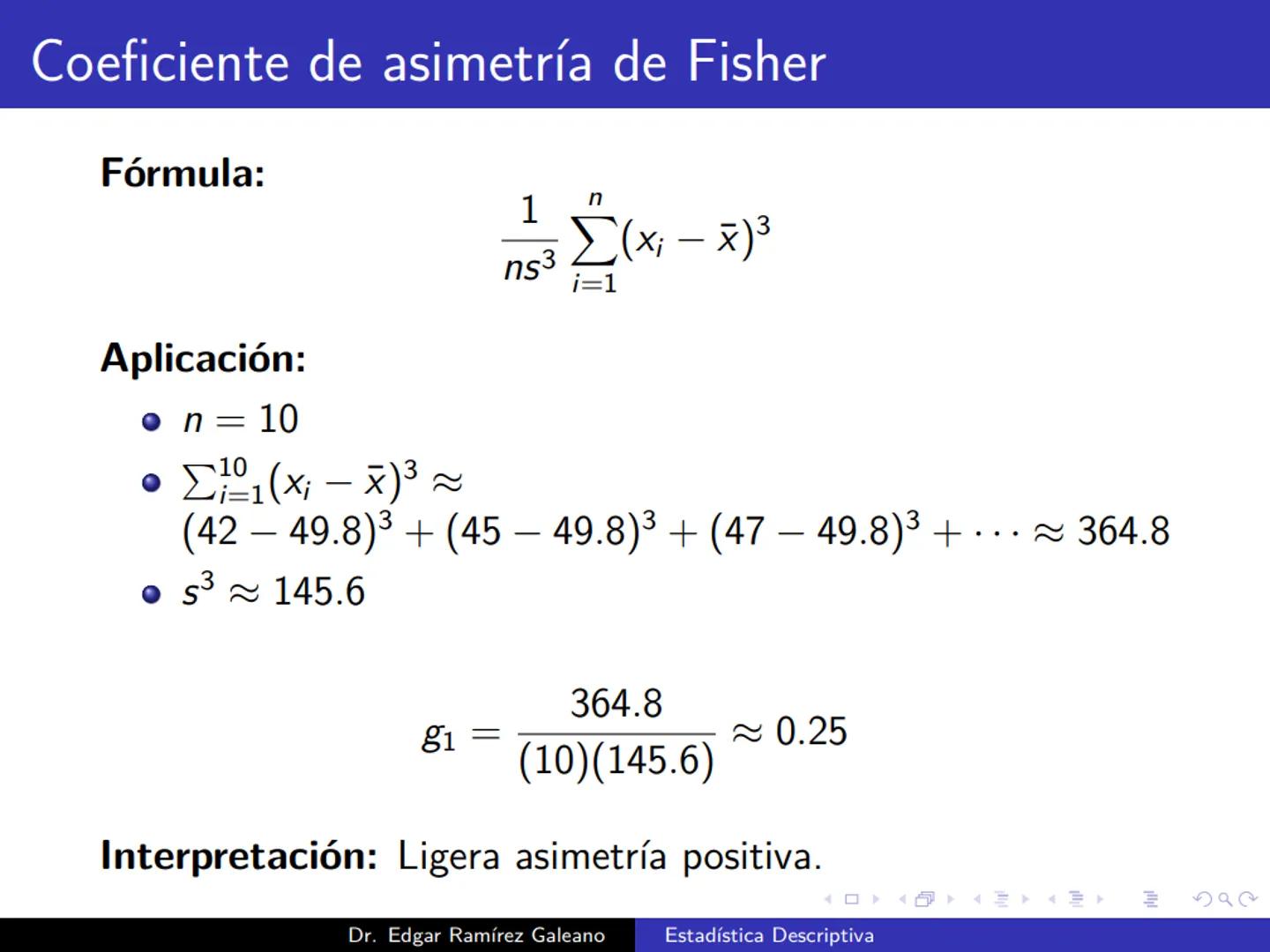 # Estadística Descriptiva
Ingeniería Mecánica Agrícola
Dr. Edgar Ramírez Galeano Conceptos Básicos
En muchas ocasiones, para llevar a cabo