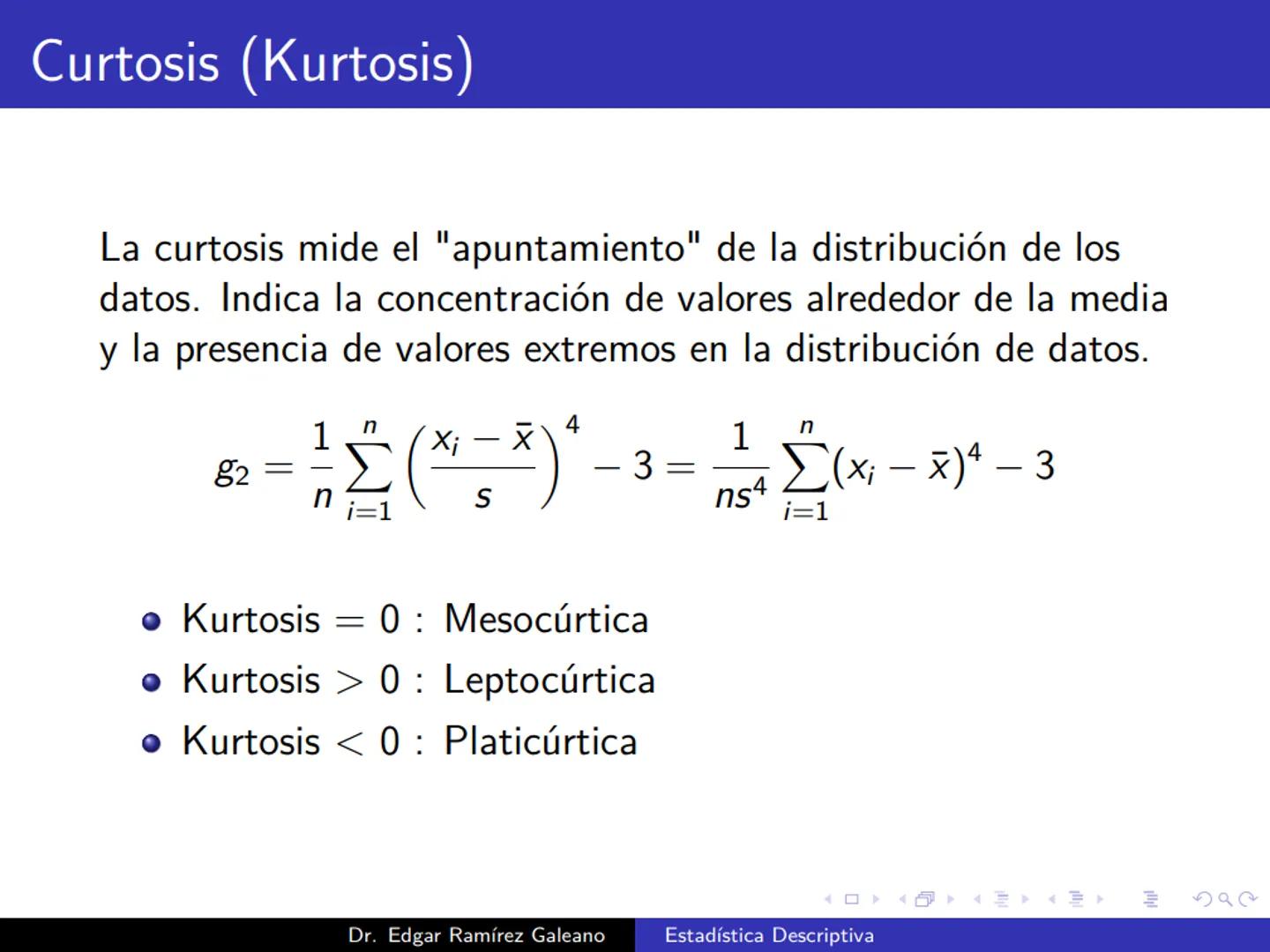 # Estadística Descriptiva
Ingeniería Mecánica Agrícola
Dr. Edgar Ramírez Galeano Conceptos Básicos
En muchas ocasiones, para llevar a cabo