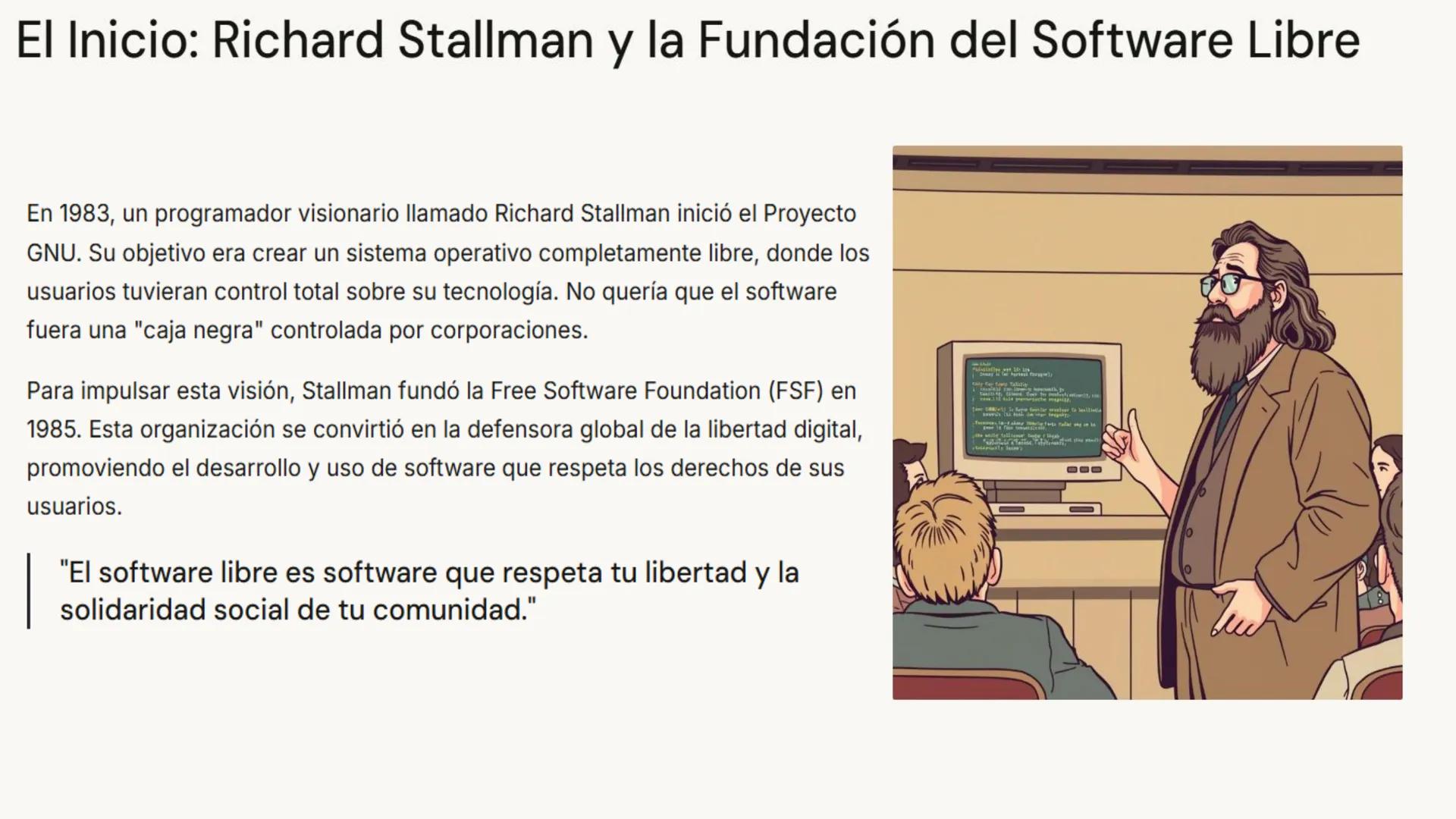 CETIs No.67
Historia del Software Libre:
Libertad para todos en el
mundo digital
Cultura Digital I
Docente: Mtra. Denisse Cisneros García ¿Q