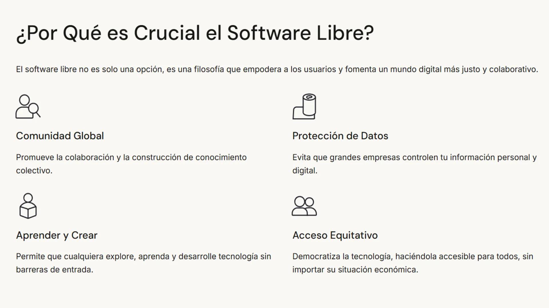 CETIs No.67
Historia del Software Libre:
Libertad para todos en el
mundo digital
Cultura Digital I
Docente: Mtra. Denisse Cisneros García ¿Q