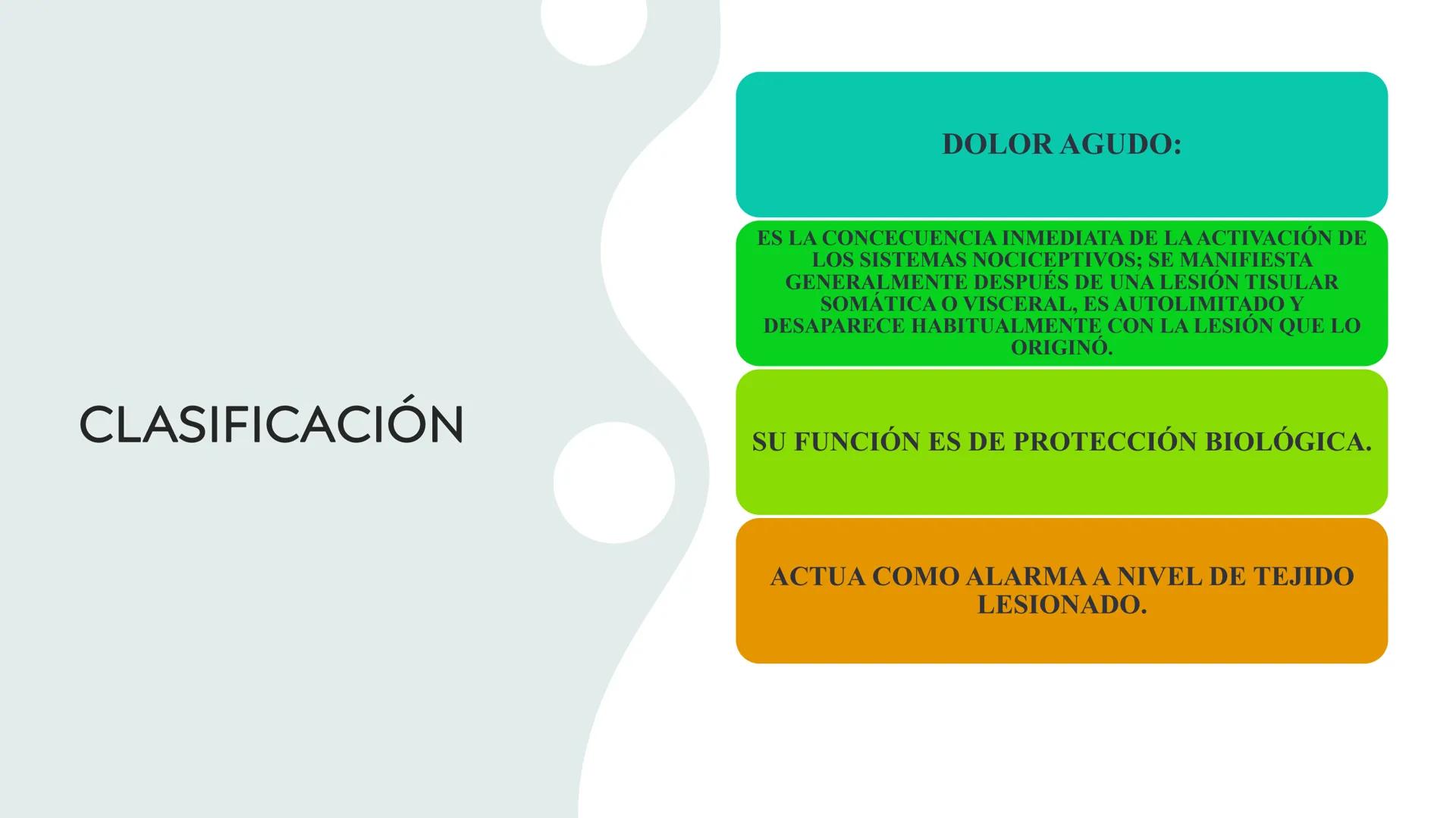 # DOLOR
L.FT. MAGALI SANTIAGO ESCAMILLA Existen 3 tipos de estímulos que excitan los
receptores para el dolor:
MECÁNICOS
TÉRMICOS
QUÍMIC