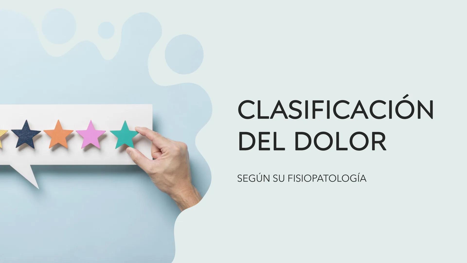 # DOLOR
L.FT. MAGALI SANTIAGO ESCAMILLA Existen 3 tipos de estímulos que excitan los
receptores para el dolor:
MECÁNICOS
TÉRMICOS
QUÍMIC