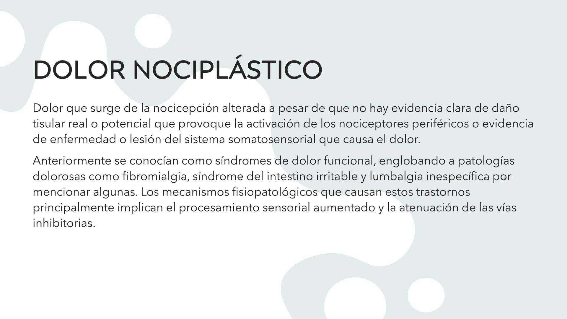 # DOLOR
L.FT. MAGALI SANTIAGO ESCAMILLA Existen 3 tipos de estímulos que excitan los
receptores para el dolor:
MECÁNICOS
TÉRMICOS
QUÍMIC