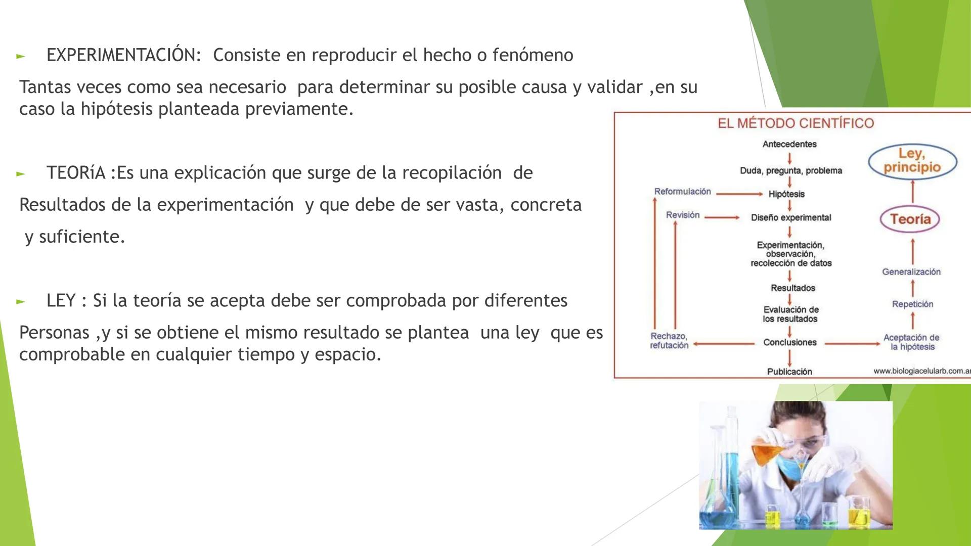 # MÉTODO CIENTÍFICO
- Mediante la utilización del Método Científico es
posible obtener un conocimiento sistematizado
en todos los procesos