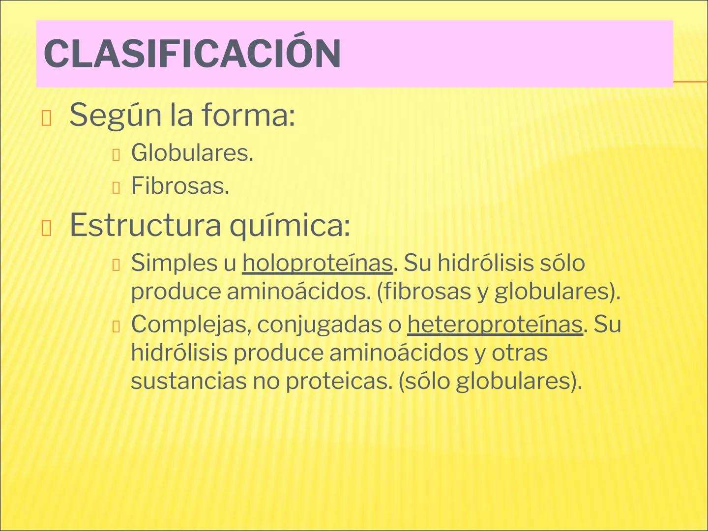 # PROTEÍNAS GENERALIDADES Las proteínas
están formadas por unidades básicas
que corresponden a los aminoácidos, los cuales
se unen entre