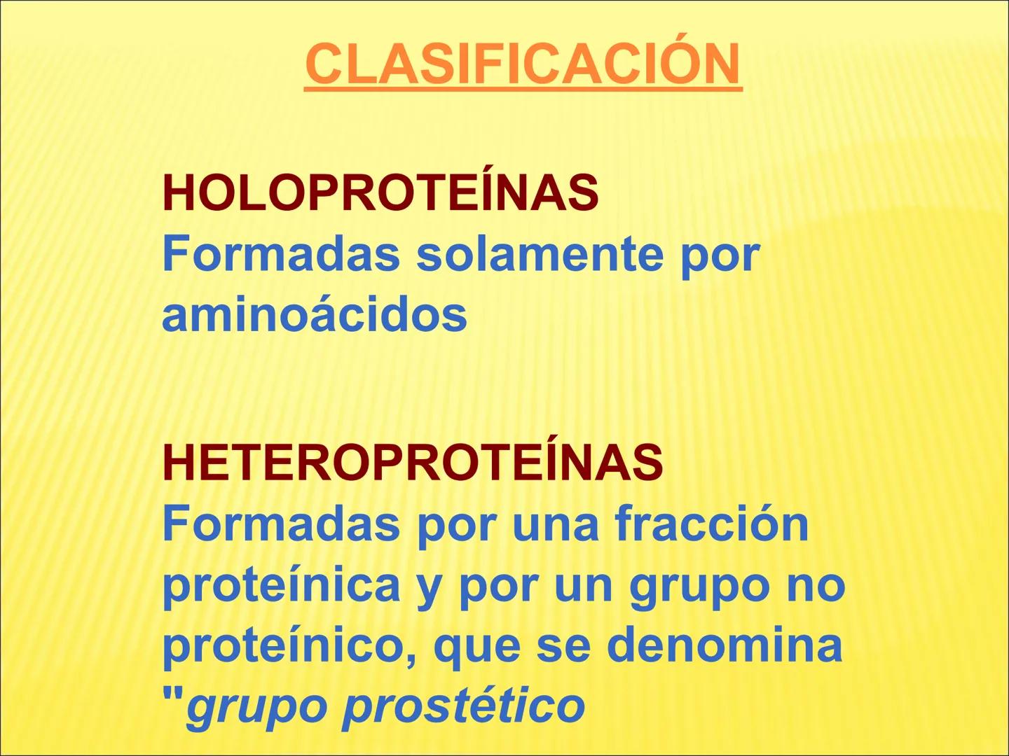 # PROTEÍNAS GENERALIDADES Las proteínas
están formadas por unidades básicas
que corresponden a los aminoácidos, los cuales
se unen entre