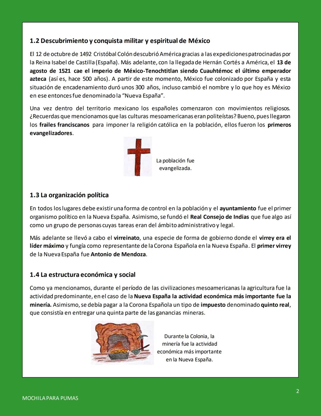 # historia
de México
1.- LA NUEVA ESPAÑA (SIGLOS XVI A XIX)
1.1 Los antecedentes: Mesoamérica, áreas culturales
Nuestro estudio de la his