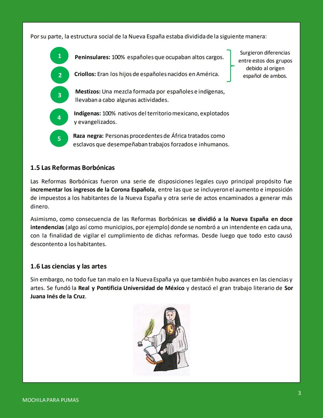 # historia
de México
1.- LA NUEVA ESPAÑA (SIGLOS XVI A XIX)
1.1 Los antecedentes: Mesoamérica, áreas culturales
Nuestro estudio de la his
