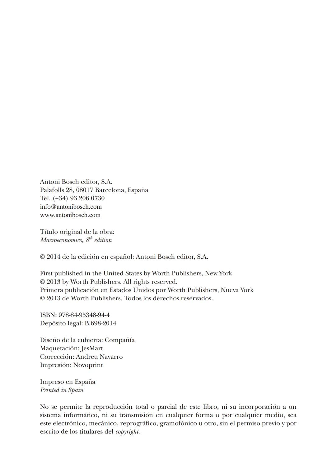 # Macroeconomía
N. Gregory Mankiw
8.ª edición # N. Gregory Mankiw
Es catedrático de economía en Harvard University # Macroeconomía
8.ª
