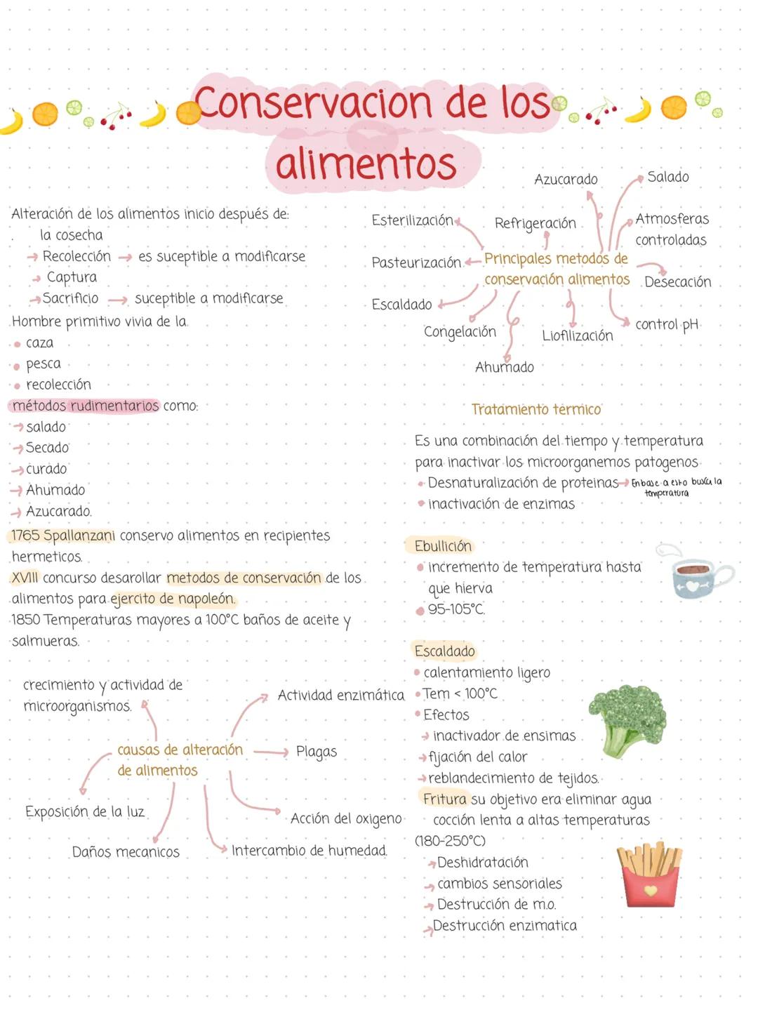 # Conservacion de los
alimentos
Alteración de los alimentos inicio después de:
la cosecha
→ Recolección es suceptible a modificarse
→ Captu