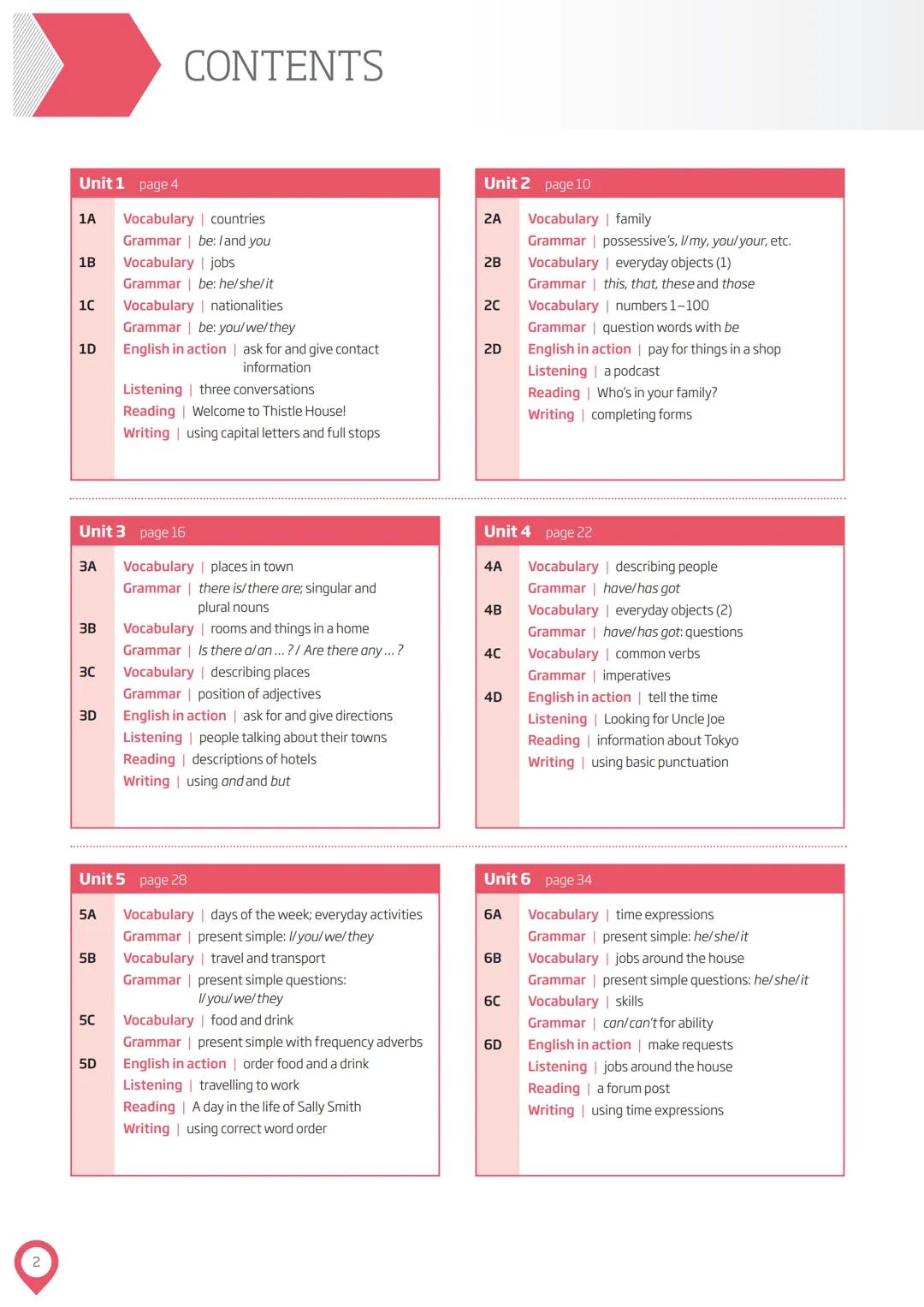 # ROADMAP
WORKBOOK
with key and online audio
Anna Richardson # CONTENTS
2
Unit 1 page 4
Unit 2 page 10
1A Vocabulary countries
2A Vocabu