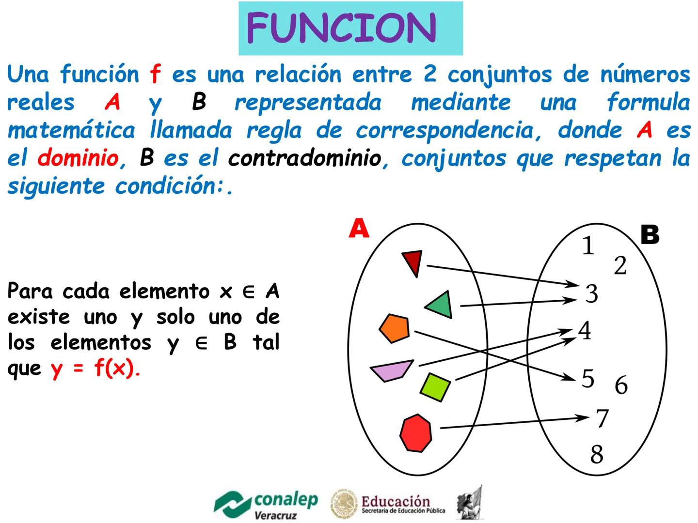 # RELACION
Una relación es una correspondencia de elementos
entre dos conjuntos, donde a cada elemento del
conjunto A, le corresponde uno o