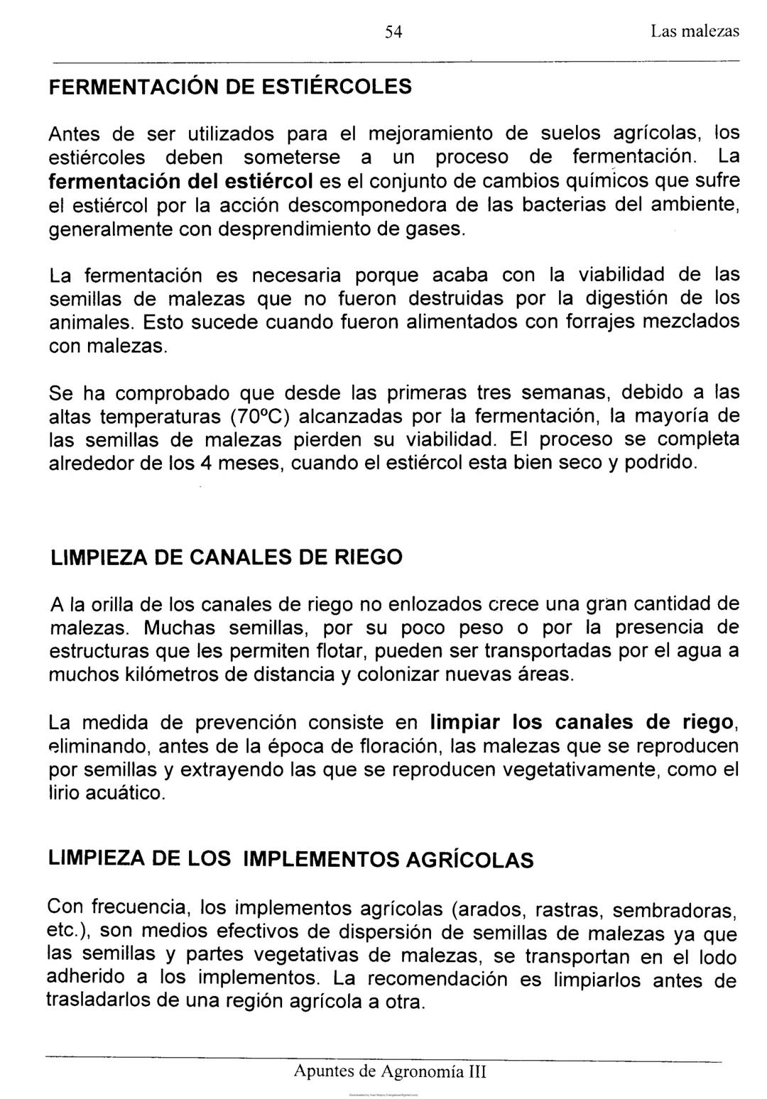 Las malezas
UNIDAD II: LAS MALEZAS
Ignacio Enrique Vivas Enríquez*
Pedro Carrillo Eligio*
Mardonio García Pineda*
Crispín Cortés Flores*