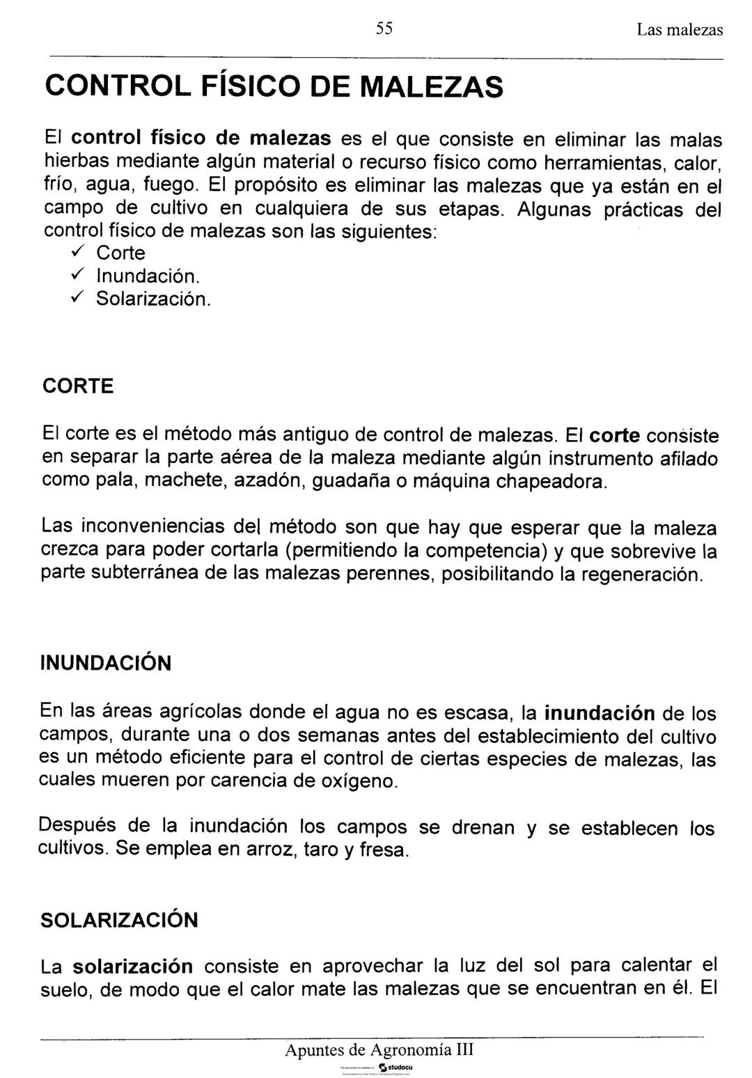 Las malezas
UNIDAD II: LAS MALEZAS
Ignacio Enrique Vivas Enríquez*
Pedro Carrillo Eligio*
Mardonio García Pineda*
Crispín Cortés Flores*