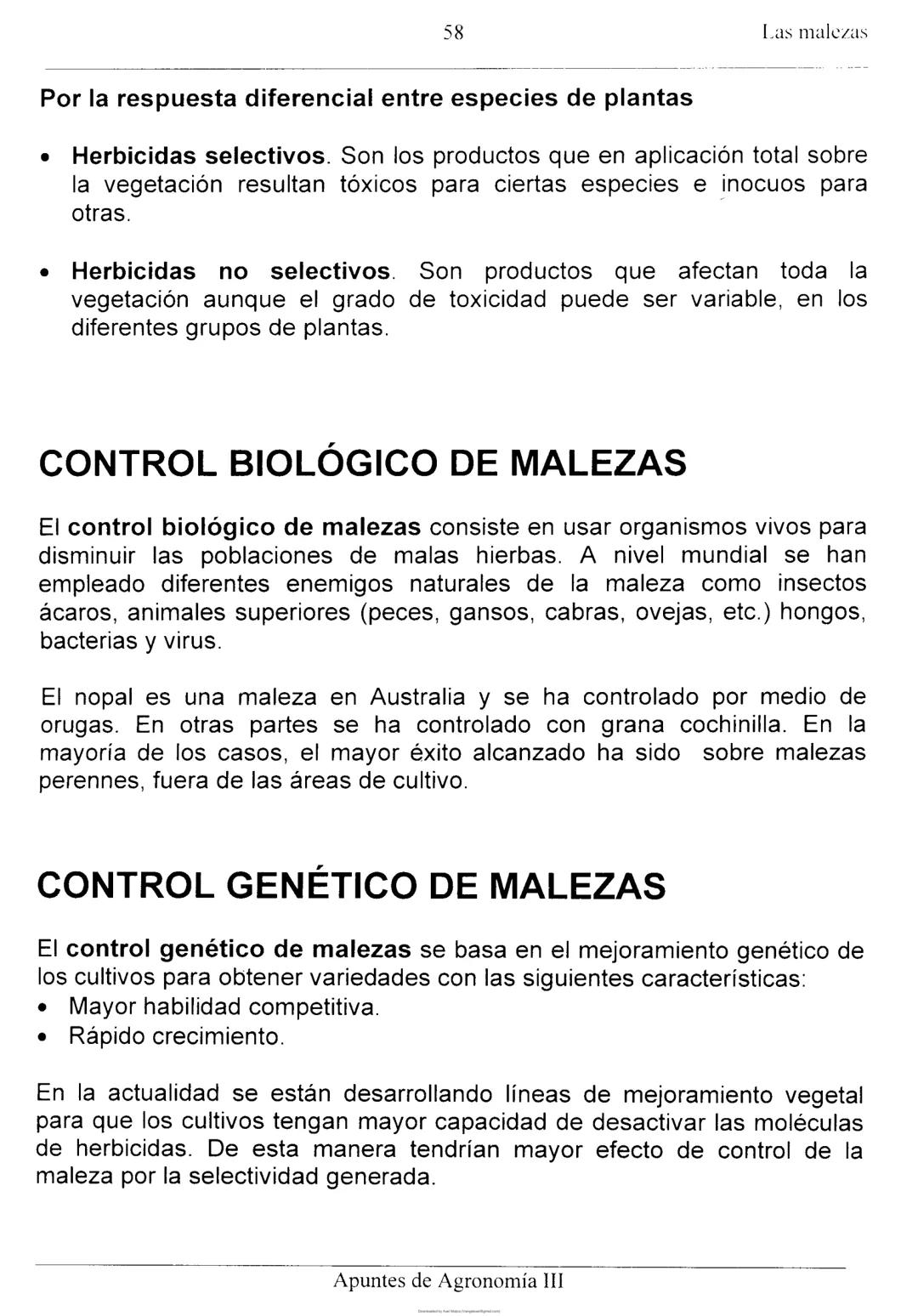 Las malezas
UNIDAD II: LAS MALEZAS
Ignacio Enrique Vivas Enríquez*
Pedro Carrillo Eligio*
Mardonio García Pineda*
Crispín Cortés Flores*