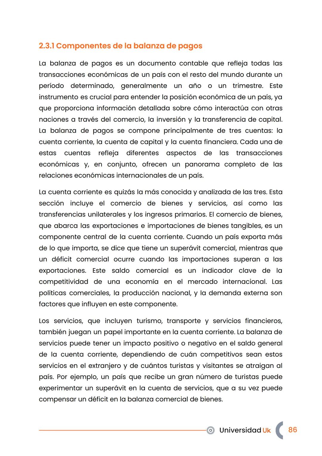 # UniversidadUk
Entorno Económico
y Financiero 2.3 Balanza de pagos y tipo de cambio
2.3.1 Componentes de la balanza de pagos.............