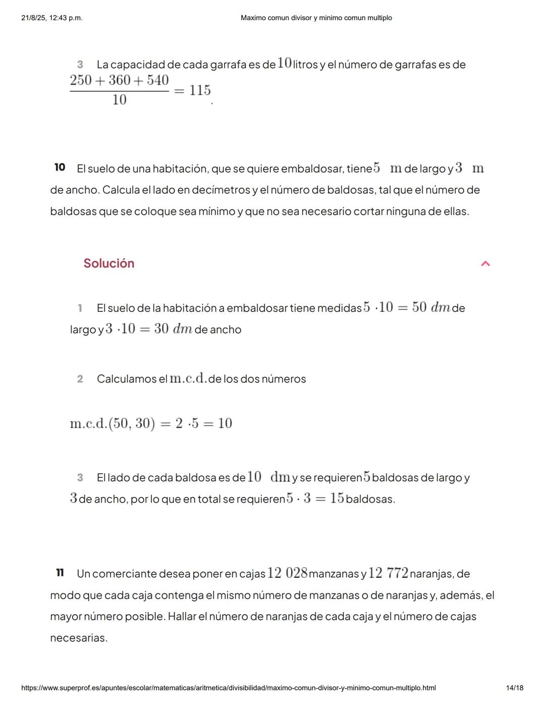 21/8/25, 12:43 p.m.
Maximo comun divisor y minimo comun multiplo
Aprende Matemáticas con los mejores
¡1ra clase gratis! >
Capítulos
Máx