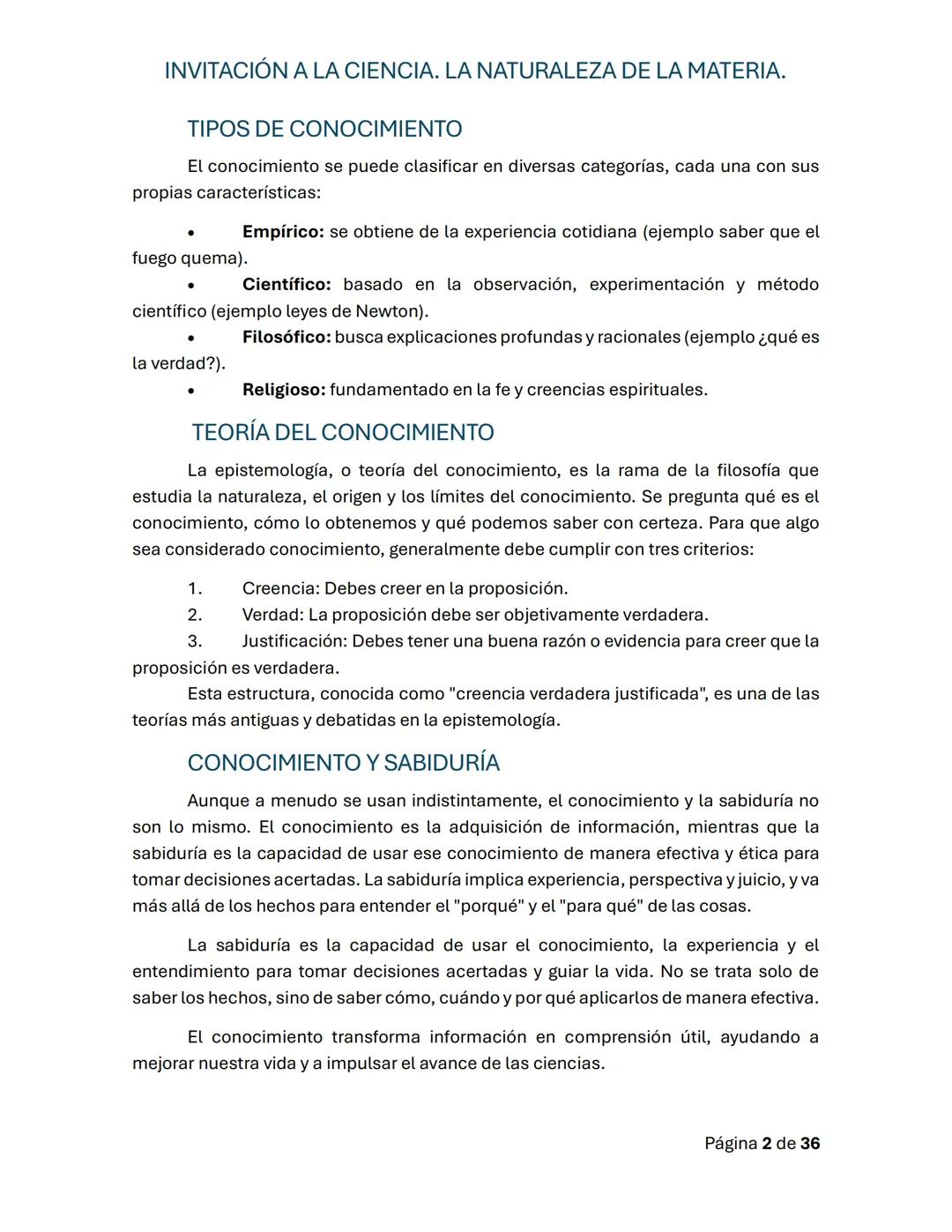 # INVITACIÓN A LA CIENCIA. LA NATURALEZA DE LA MATERIA.
Guía de repaso para la primera evaluación
# PROGRESIÓN 1.
# CONOCIMIENTO
El cono