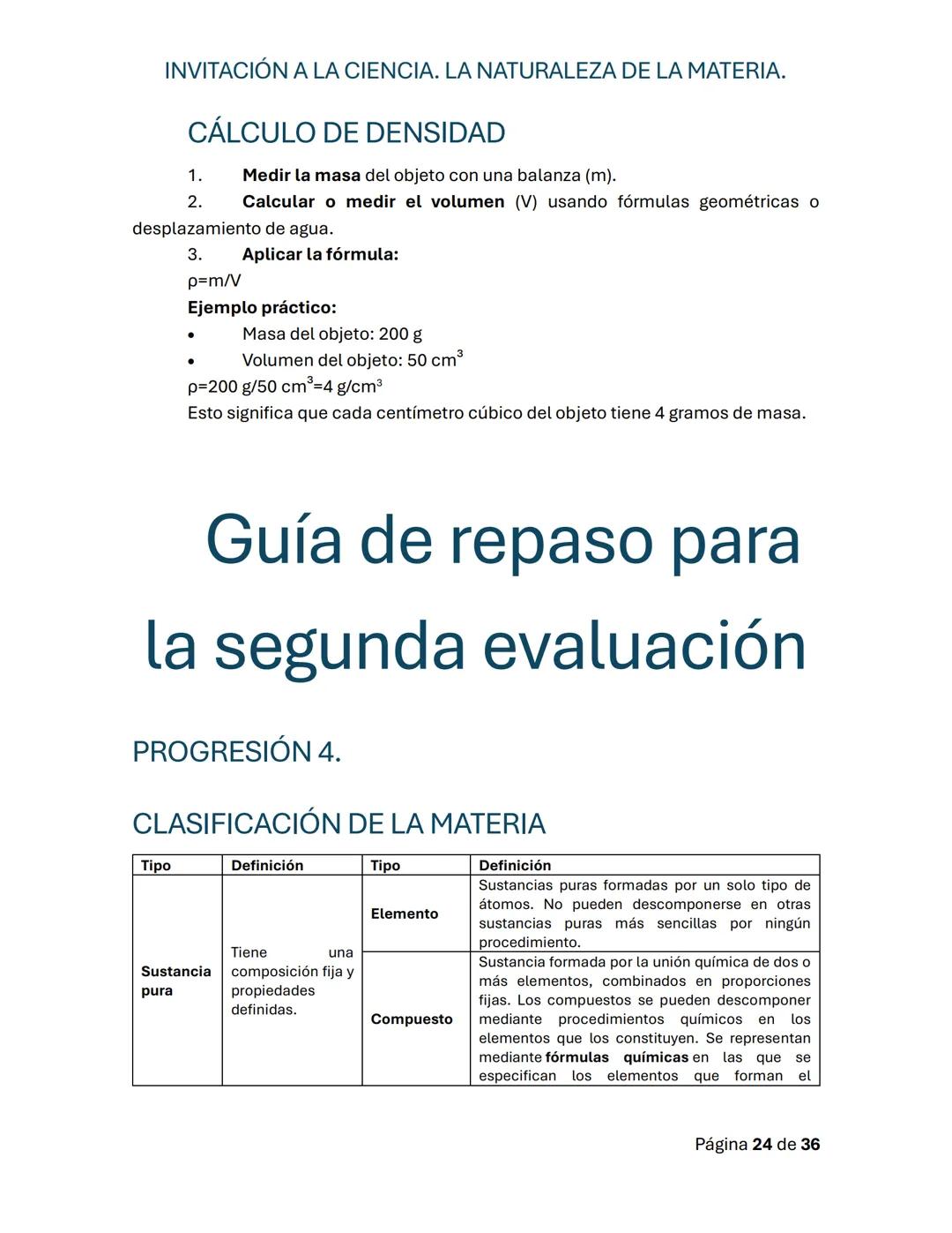 # INVITACIÓN A LA CIENCIA. LA NATURALEZA DE LA MATERIA.
Guía de repaso para la primera evaluación
# PROGRESIÓN 1.
# CONOCIMIENTO
El cono