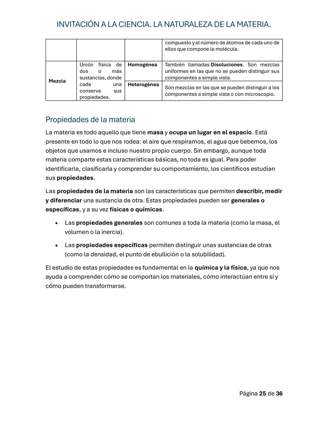 # INVITACIÓN A LA CIENCIA. LA NATURALEZA DE LA MATERIA.
Guía de repaso para la primera evaluación
# PROGRESIÓN 1.
# CONOCIMIENTO
El cono