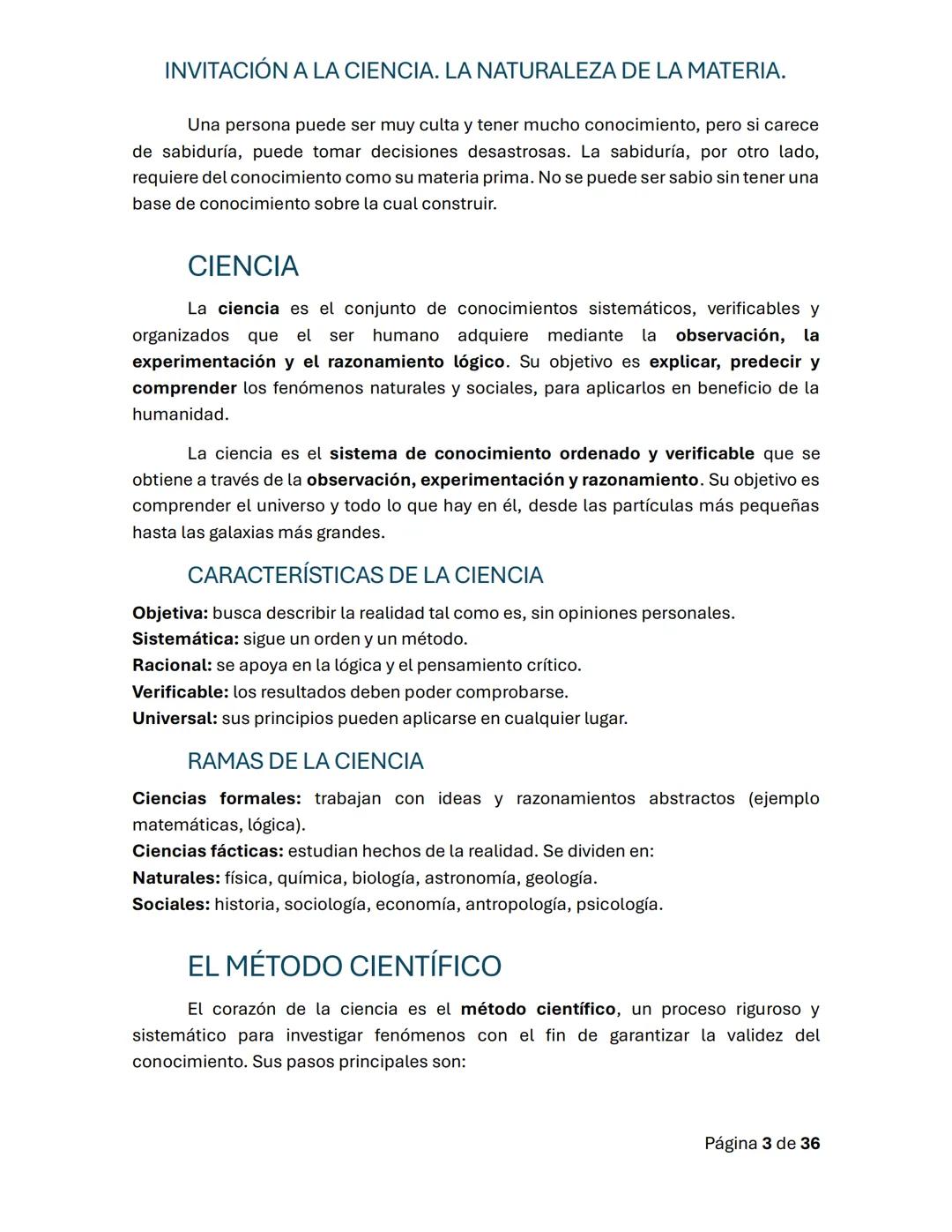 # INVITACIÓN A LA CIENCIA. LA NATURALEZA DE LA MATERIA.
Guía de repaso para la primera evaluación
# PROGRESIÓN 1.
# CONOCIMIENTO
El cono