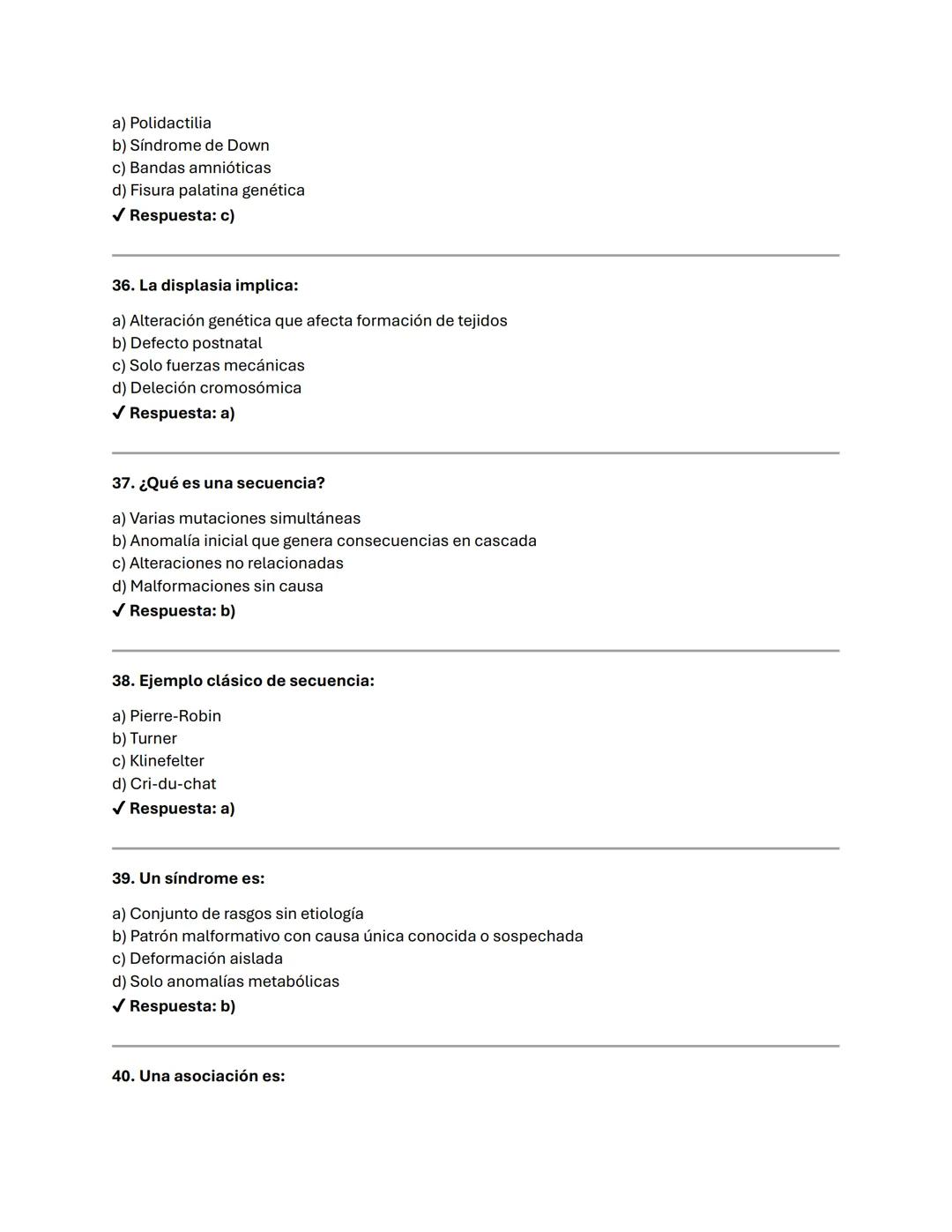BLOQUE 1-GENÉTICA DEL DESARROLLO Y REGULACIÓN GÉNICA (10 preguntas)
1. ¿Qué estudia la genética del desarrollo?
a) Mutaciones somáticas
b)