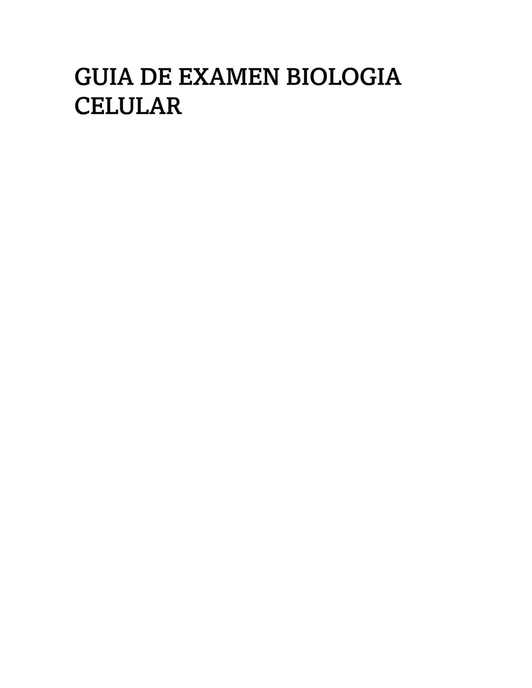 # GUIA DE EXAMEN BIOLOGIA
CELULAR Teoría Celular (Schleiden, Schwann, Virchow)
1838-1839: Schleiden (plantas) y Schwann (animales) formula