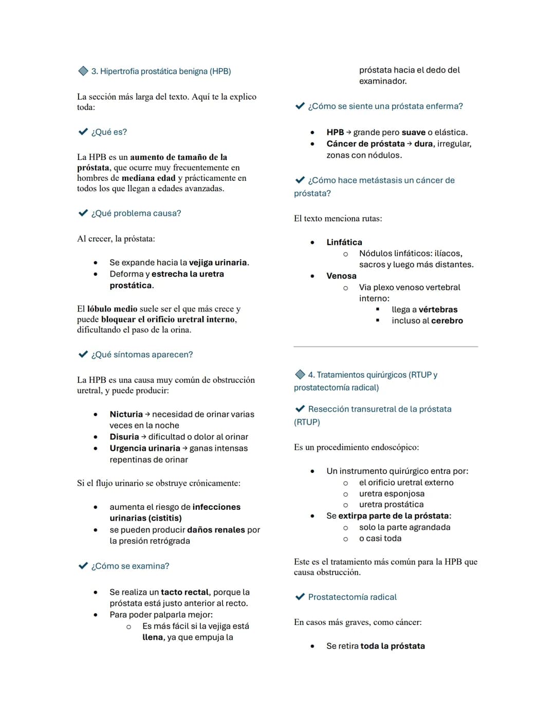 ÓRGANOS URINARIOS Y RECTO
1. Lesión yatrógena del uréter (daño en cirugía)
¿Qué pasa?
Durante cirugías abdominales, retroperitoneales,
pé