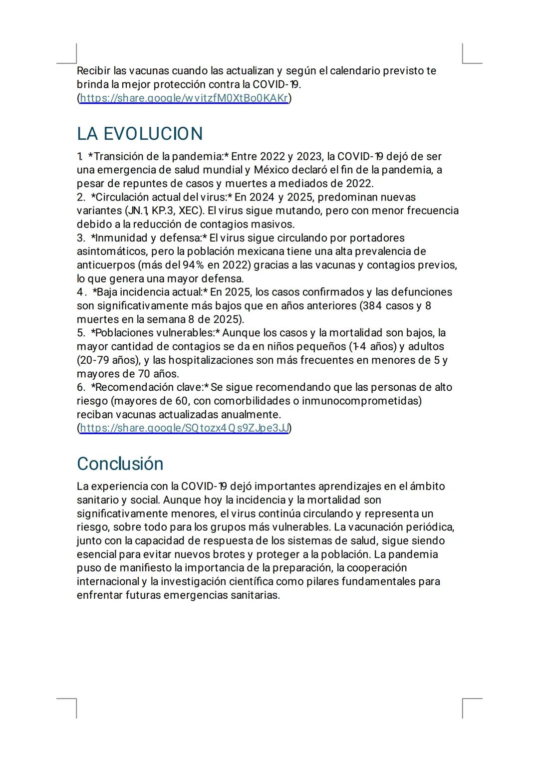 BORRADOR
# Introducción
La pandemia de COVID-19 representó uno de los mayores retos sanitarios de
la historia reciente, generando un impac