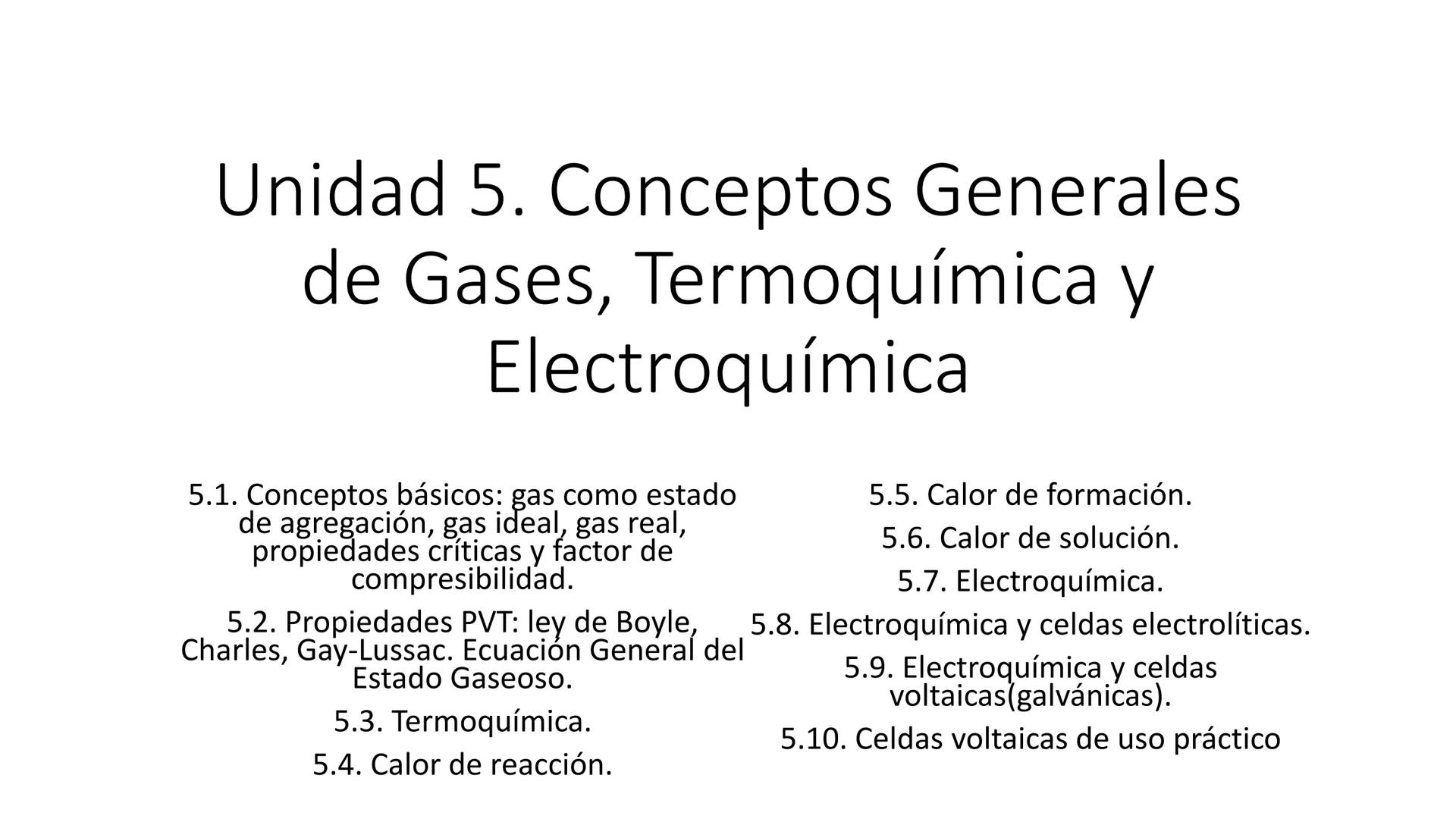 Química (INC-1025)
Ingeniería Industrial
INSTITUTO TECNOLÓGICO DE SAN LUIS POTOSÍ
Dr. Marco Vinicio Velarde Salcedo Unidad 5. Conceptos Gene