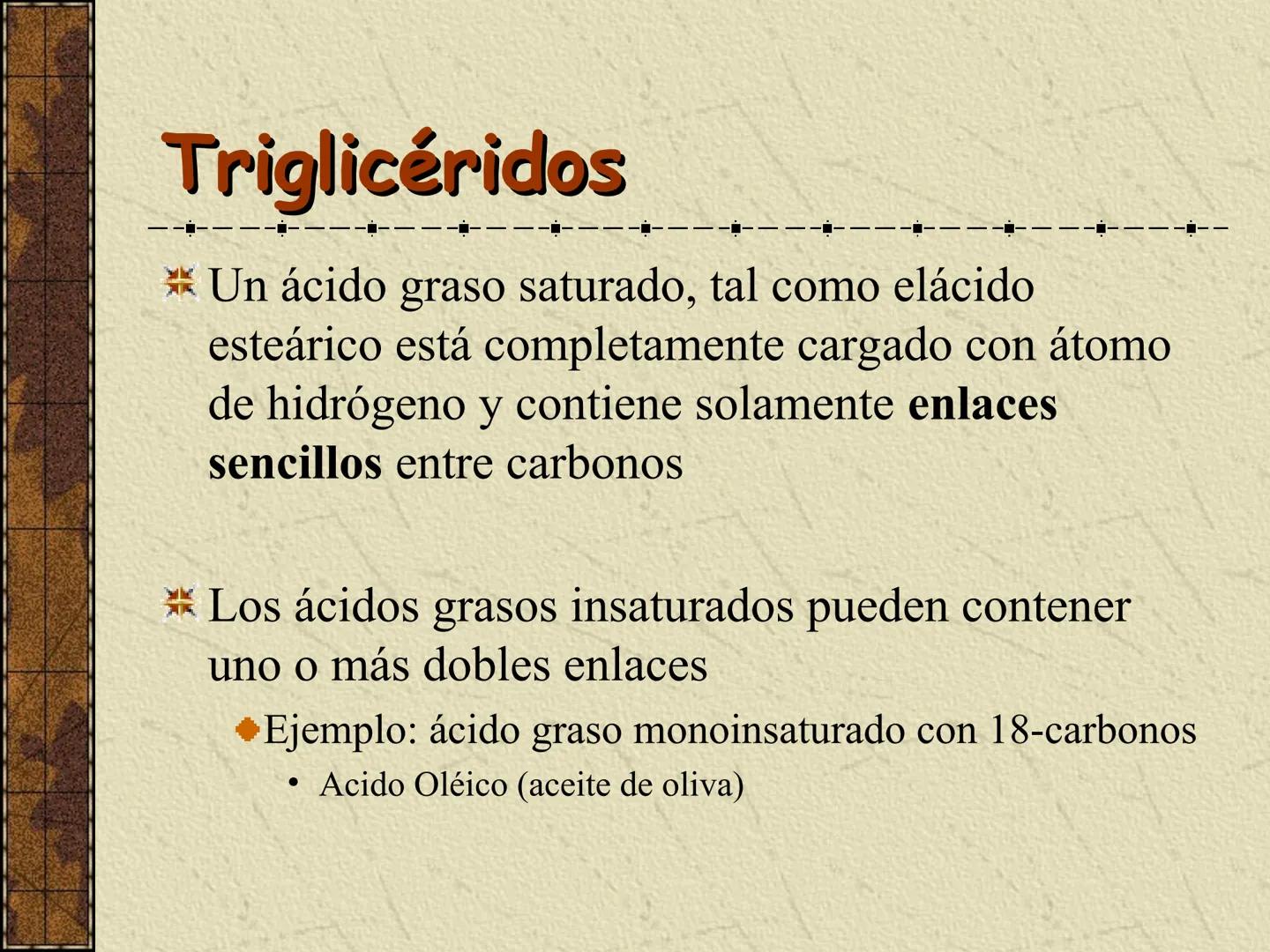 ---
- UNIDAD IV: LIPIDOS
---
-----
En esta unidad se estudia a los lípidos o grasas debido a su aporte
energético al organismo y por colabor