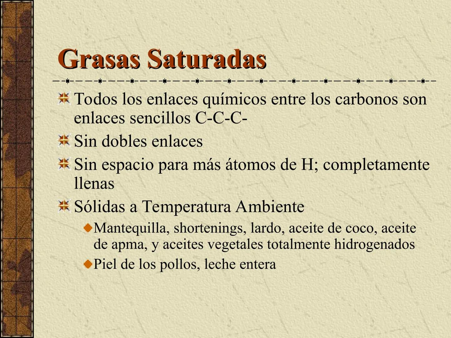 ---
- UNIDAD IV: LIPIDOS
---
-----
En esta unidad se estudia a los lípidos o grasas debido a su aporte
energético al organismo y por colabor