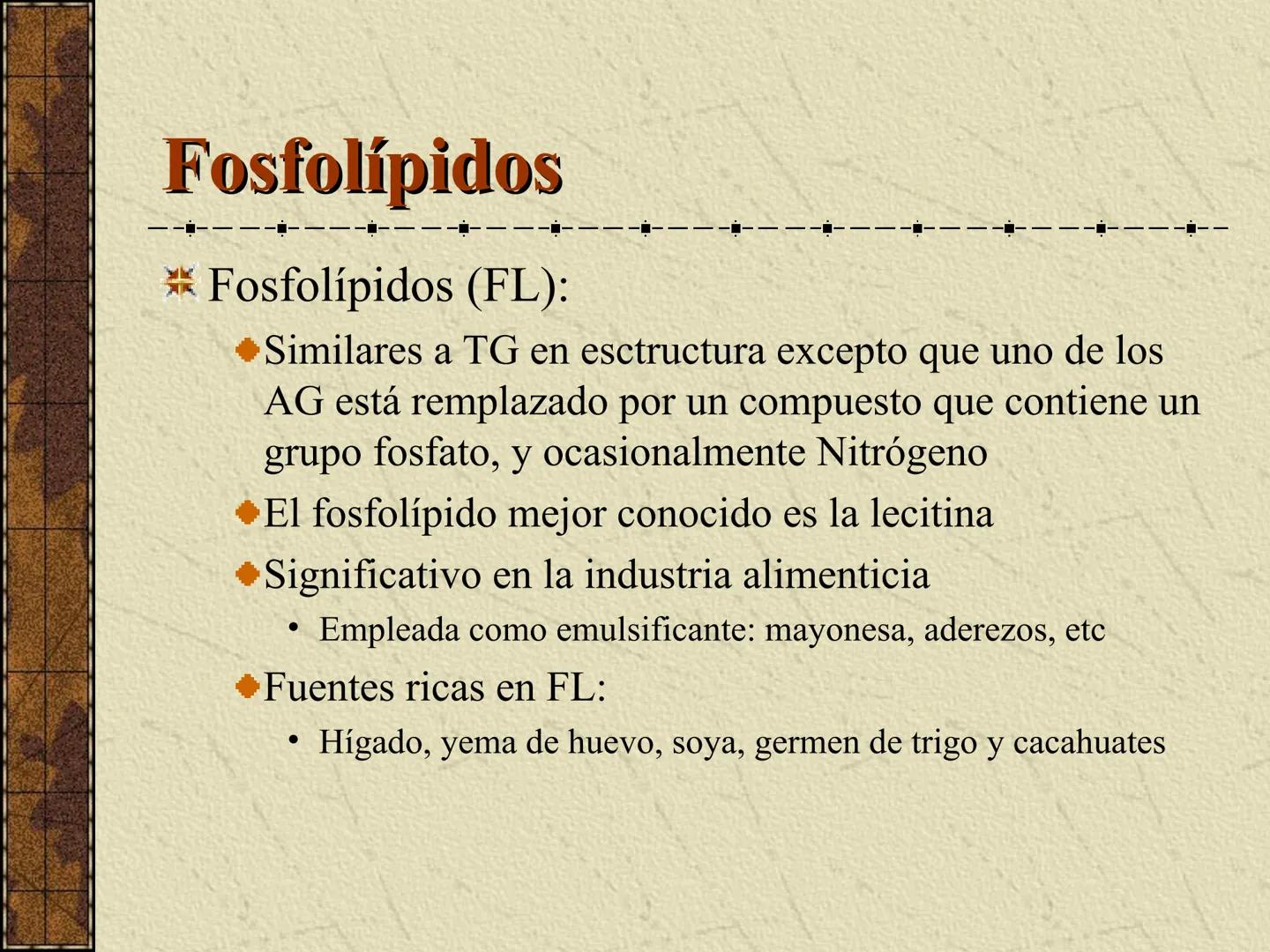 ---
- UNIDAD IV: LIPIDOS
---
-----
En esta unidad se estudia a los lípidos o grasas debido a su aporte
energético al organismo y por colabor