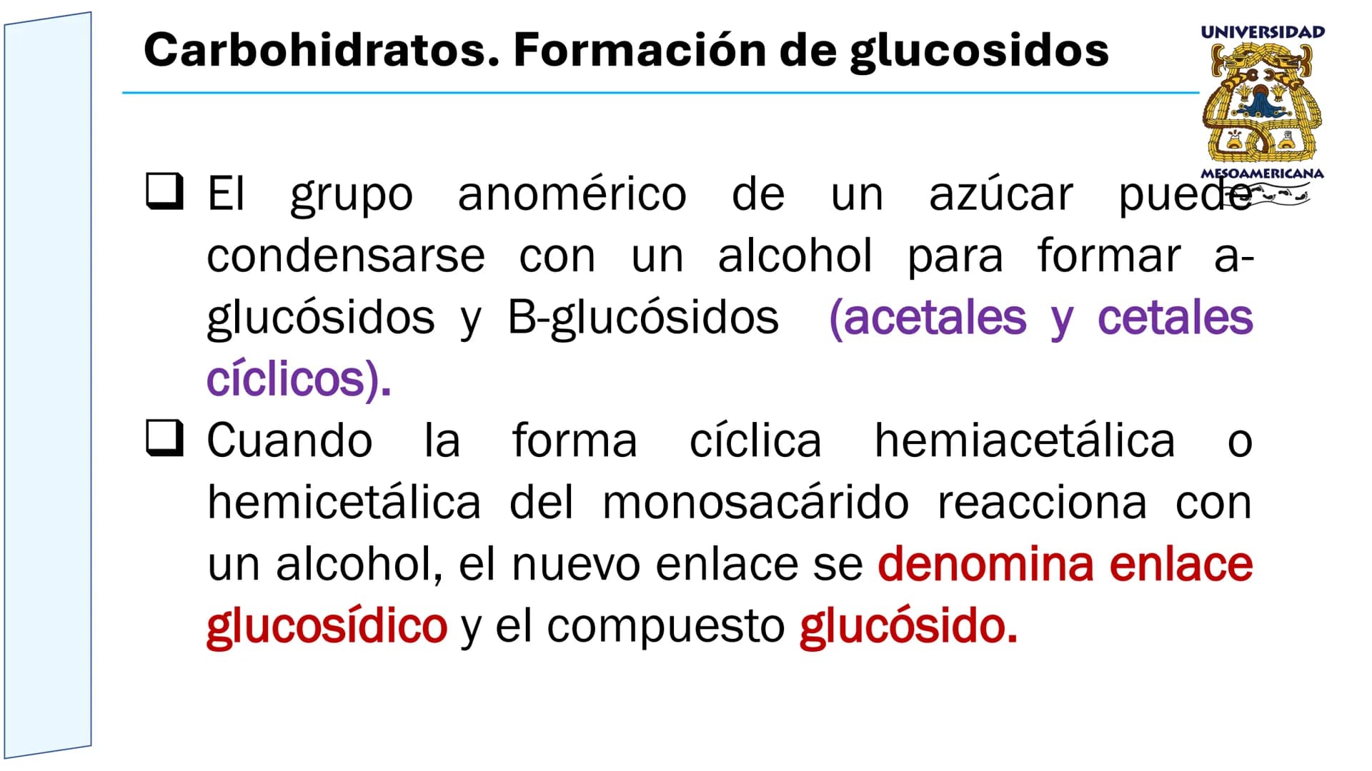UNIVERSIDAD
MESOAMERICANA
UNIVERSIDAD
UNIVERSIDAD
MESOAMERICANA
Plantel Córdoba
Asignatura:
Bioquímica
Tema: Biomoléculas
Hidratos de carbon