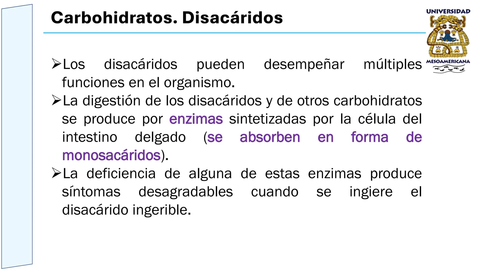 UNIVERSIDAD
MESOAMERICANA
UNIVERSIDAD
UNIVERSIDAD
MESOAMERICANA
Plantel Córdoba
Asignatura:
Bioquímica
Tema: Biomoléculas
Hidratos de carbon